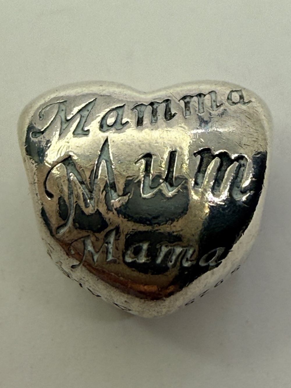 Pandora A Mother’s Love Heart Charm 791112 Sterling Silver